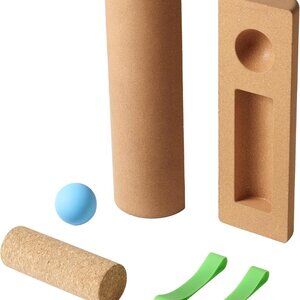 Balance Board for Foot & Ankle Strength – Dual Half-Cylinder Trainer with Roller